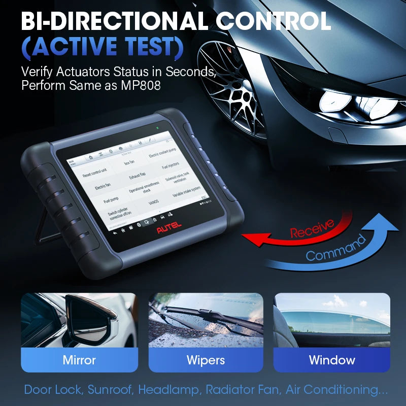 Scanner OBD2 Autel MaxiCOM MK808S, outil de diagnostic automobile, lecteur de codes de test actif, outil de codage de clés