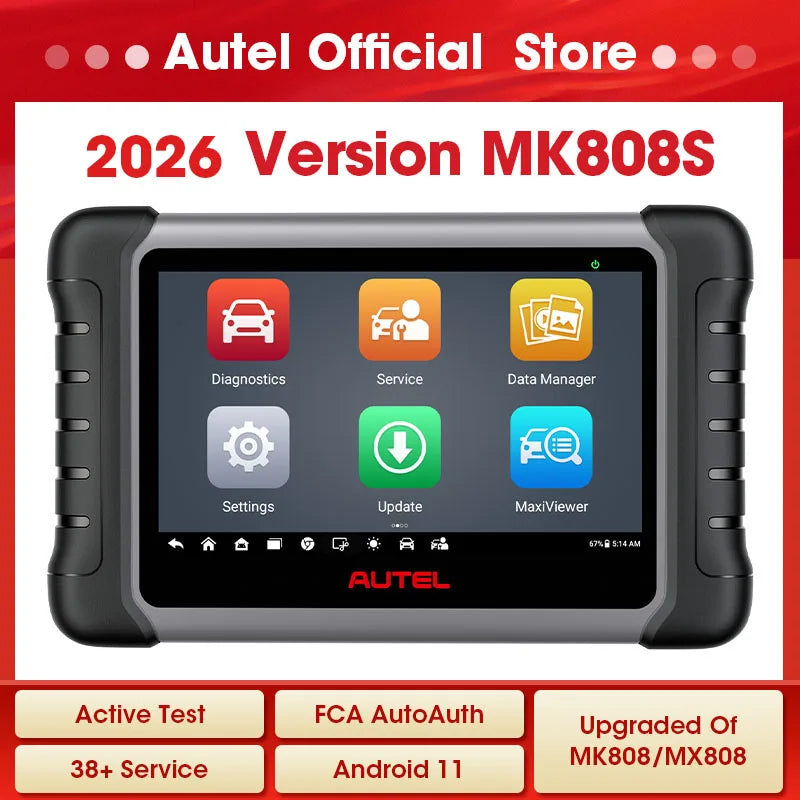 Scanner OBD2 Autel MaxiCOM MK808S, outil de diagnostic automobile, lecteur de codes de test actif, outil de codage de clés